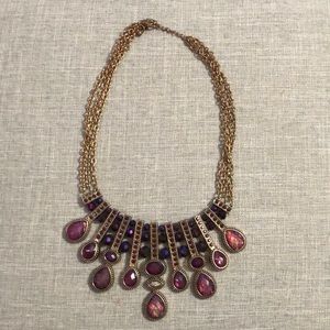 Beautiful purple statement necklace
